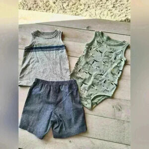 Carter's Boys 3 Piece Surfer Shorts Set New Size 24 Months